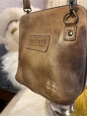 Bed Stu NWOT Ventura Leather Crossbody Belt Bag in Tan Rustic Mason MSRP$155